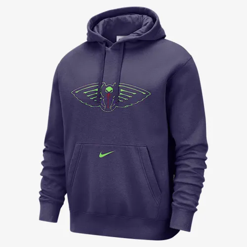 New Orleans Pelicans Club City Edition чоловічі Nike NBA Fleece Pullover Толстовка з капюшоном колір фіолетовий