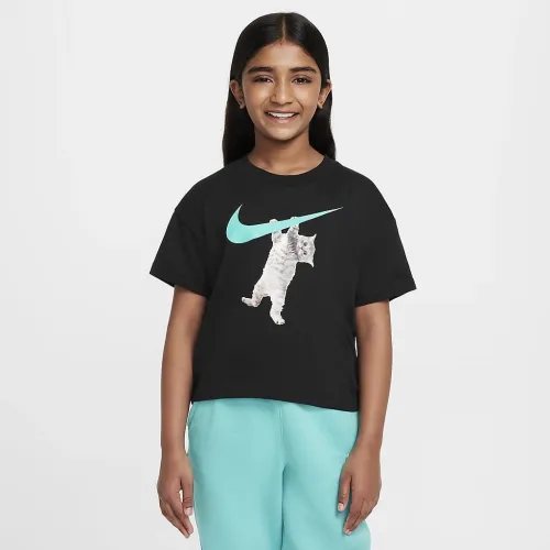 Nike Sportswear Big дитячі (Girls') футболка колір чорний