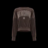 NikeCourt Heritage жіноча Over-оверсайз Crew-Neck Graphic Tennis світшот колір коричневий