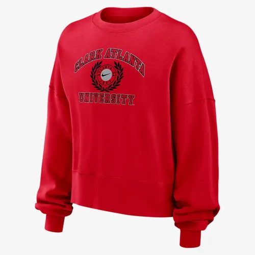 Clark Atlanta женская Nike College Crew-Neck свитшот цвет красный