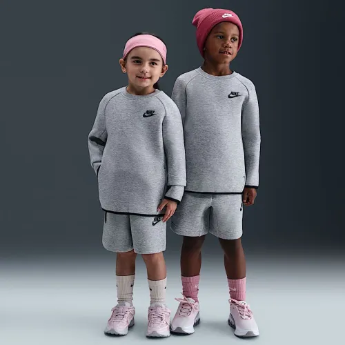 Nike Tech Fleece Little дитячі 2-Piece шорти комплект колір сірий