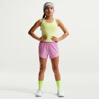 Nike One Big детские (Girls') Dri-FIT С высокой Талией Woven тренировочные шорты цвет фиолетовый
