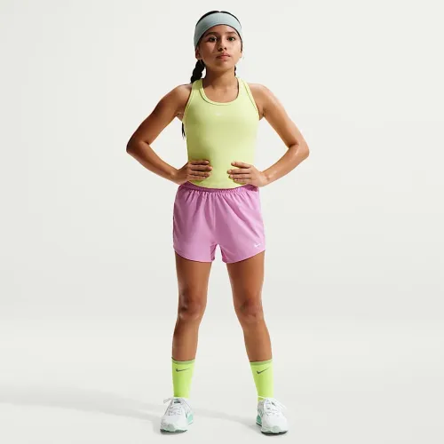 Nike One Big детские (Girls') Dri-FIT С высокой Талией Woven тренировочные шорты цвет фиолетовый