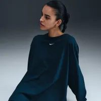 Nike Sportswear Essential женская оверсайз Long-Sleeve футболка синий
