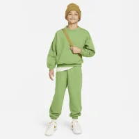 Nike Sportswear Icon Fleece Big детские оверсайз свитшот цвет зеленый