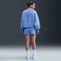 NikeCourt Heritage Phoenix Fleece женская Over-оверсайз Crew-Neck свитшот синий