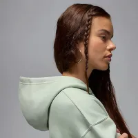 Nike Jordan Brooklyn Fleece женская Pullover Толстовка с капюшоном цвет зеленый