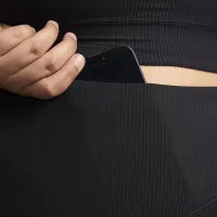 Nike Zenvy Rib жіноча Gentle-Support З високою талією 7/8 лосіни (великі розміри) колір чорний
