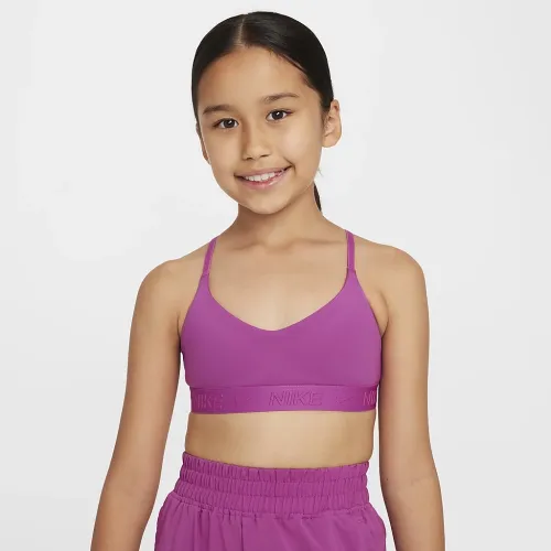 Nike Indy Girls' Sports Bra колір фіолетовий