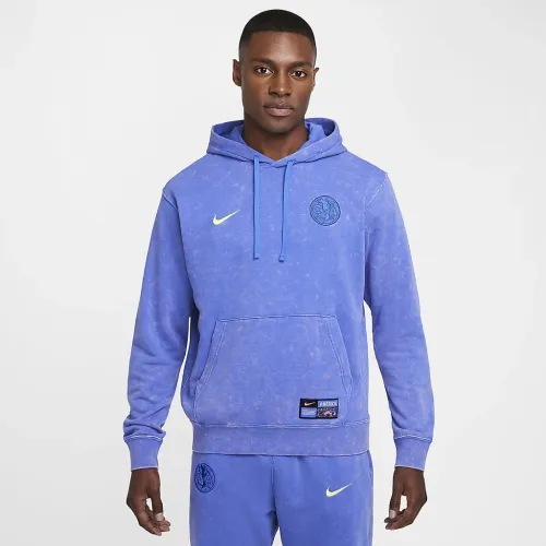 Club Америка Club Third чоловічі Nike Soccer French Terry Pullover Толстовка з капюшоном блакитний
