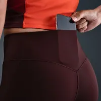 Nike Universa женская С высокой Талией 7/8 лосины with No Front Seam цвет красный
