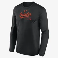 Baltimore Orioles Authentic Collection Practice мужские Nike Dri-FIT MLB Long-Sleeve футболка цвет черный