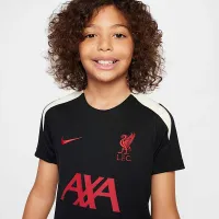 Liverpool FC Strike Special Edition Big дитячі Nike Dri-FIT Soccer Short-Sleeve Knit Top колір чорний