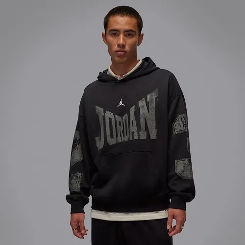 Nike Jordan Brooklyn мужские Collegiate Pullover Толстовка с капюшоном цвет черный