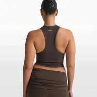 NikeSKIMS Ribbed Seamless женская Racerneck Tank Top цвет коричневый