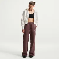Nike Sportswear Phoenix Fleece женская С высокой Талией Wide-Leg Pants цвет фиолетовый