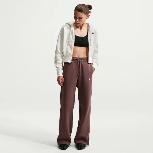 Nike Sportswear Phoenix Fleece женская С высокой Талией Wide-Leg Pants цвет фиолетовый