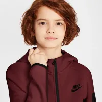 Nike Sportswear Tech Fleece Big детские Full-Zip Толстовка с капюшоном цвет красный
