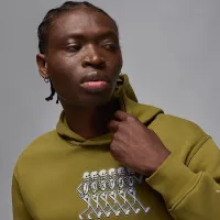 Nike Jordan Brooklyn чоловічі Fleece Pullover Толстовка з капюшоном колір зелений