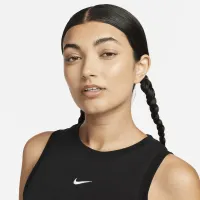Nike Sportswear Chill Knit женская Tight Cropped Mini-Rib Tank Top цвет черный