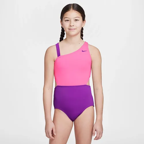 Nike Swim Big детские (Girls') Asymmetrical Monokini Pink