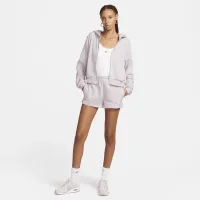 Nike Sportswear Chill Terry женская Loose Full-Zip French Terry Толстовка с капюшоном цвет фиолетовый