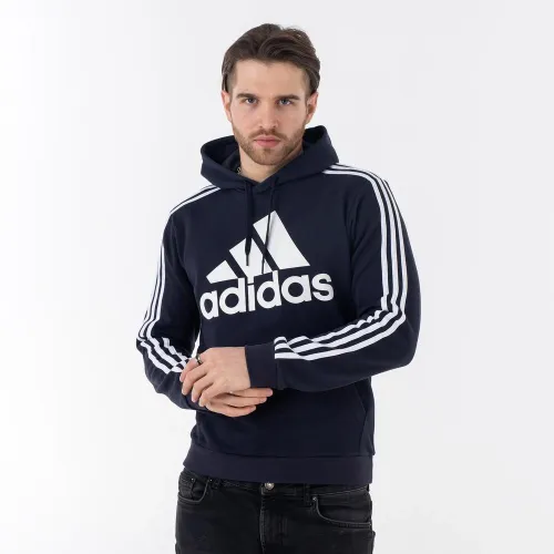 Кофта/футболка adidas Essentials Fleece 3-Stripes Logo Толстовка с капюшоном H14642 - Синяя