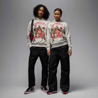 Nike Jordan Flight Fleece чоловічі Graphic Pullover Толстовка з капюшоном колір сірий