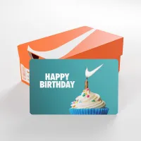 Nike Gift Card Mailed in a Mini Nike Shoebox блакитний