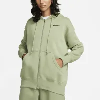 Nike Sportswear Phoenix Fleece женская оверсайз Full-Zip Толстовка с капюшоном цвет зеленый