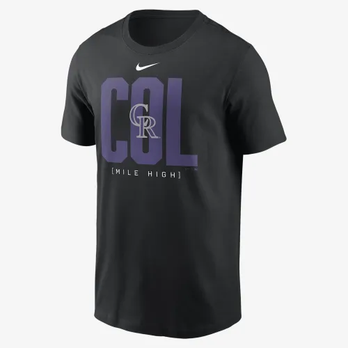 Colorado Rockies Team Scoreboard чоловічі Nike MLB футболка колір чорний
