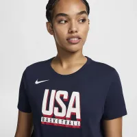 USA женская Nike Dri-FIT баскетбольные Practice футболка синий