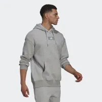 Кофта/футболка adidas Essentials Feelvivid хлопковыеFleece Drop Shoulder Толстовка с капюшоном HK2830 - Серая