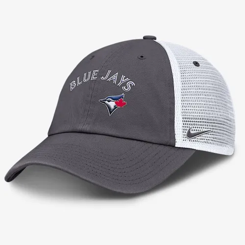 Toronto синий Jays Wordmark Club мужские Nike MLB Trucker Adjustable Hat цвет серый