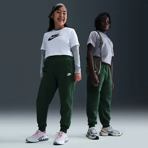 Nike Sportswear Club Fleece Big детские Joggers (Extended Size) цвет зеленый