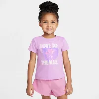 Nike Little детские Lover to the Max Graphic футболка цвет фиолетовый