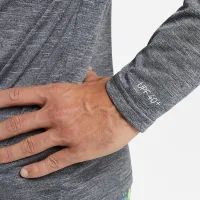 Nike чоловічі Long-Sleeve Hooded Hydroguard Swim Shirt колір чорний