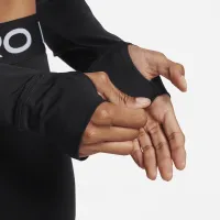Nike Pro жіноча Dri-FIT Cropped Long-Sleeve Top колір чорний