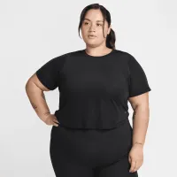 Nike One Classic Breathe женская Dri-FIT Short-Sleeve Top (большие размеры) цвет черный
