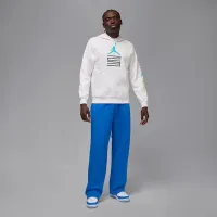 Nike Jordan AJ11 Gamma Fleece мужские Pullover Толстовка с капюшоном цвет белый