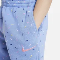 Nike Swooshfetti Fleece Pants Little Kids Pants Blue
