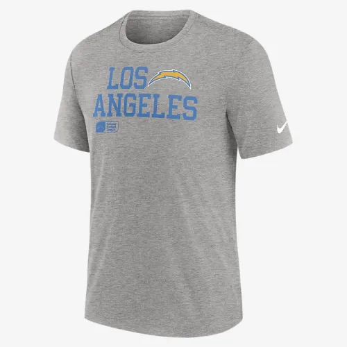 Los Angeles Chargers Overlap Lockup чоловічі Nike NFL футболка колір сірий