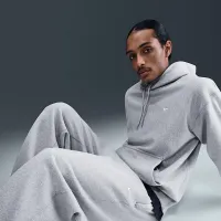 Nike Solo Swoosh чоловічі Fleece Open-Hem Pants колір сірий