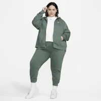 Nike Sportswear Club Fleece жіноча Full-Zip Толстовка з капюшоном (великі розміри) колір зелений
