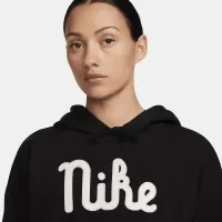 Nike Sportswear Club Fleece женская оверсайз Cropped Толстовка с капюшоном цвет черный