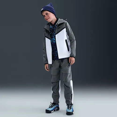 Nike Tech Big детские (для мальчиков) Woven Куртка цвет белый