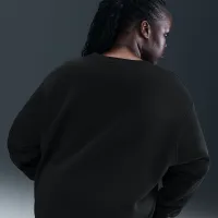 Nike Sportswear Phoenix Fleece женская оверсайз Crew-Neck свитшот (большие размеры) цвет черный