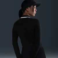 Nike Tour женская Dri-FIT UV Protection Long-Sleeve для гольфа Polo цвет черный