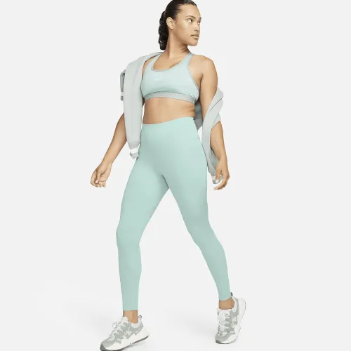 Nike Zenvy женская Gentle-Support С высокой Талией Full-Length лосины цвет зеленый