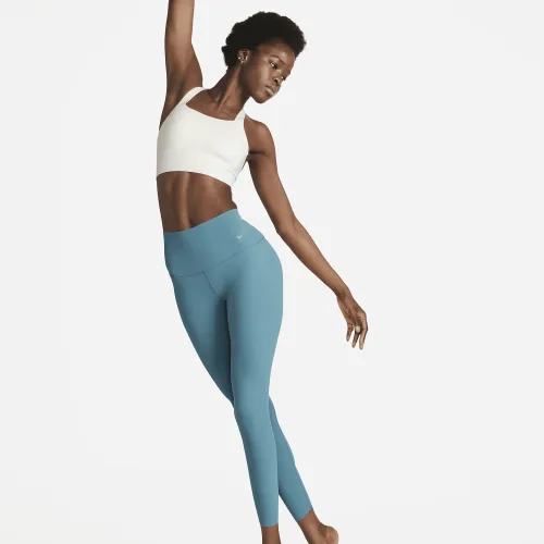 Nike Zenvy жіноча Gentle-Support З високою талією 7/8 лосіни блакитний